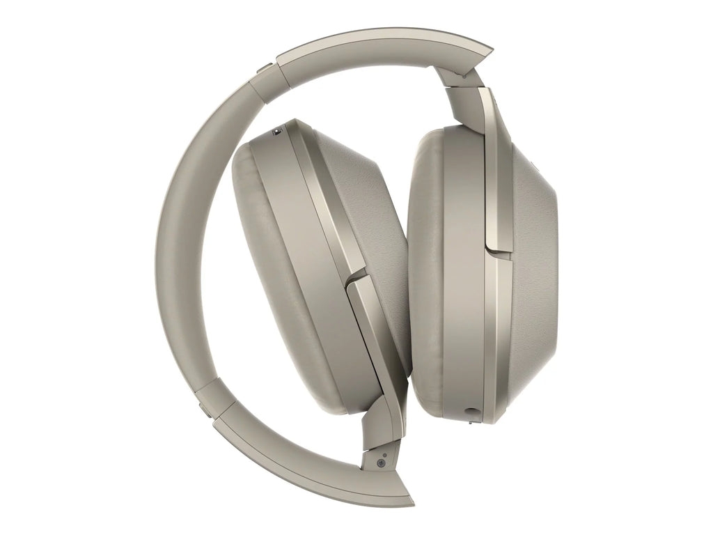 Sony -1000X - Headphones with mic - full size - Bluetooth - wireless -  - active noise canceling - beige