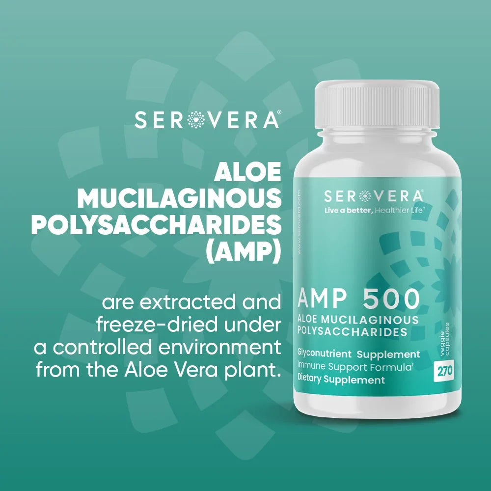 Serovera  500-Immune Support Supplement for Colon Health-Immune System Modulator with L-Glutamine-270 Veggie Caps-Gluten Free- Up to 3 Months Supply
