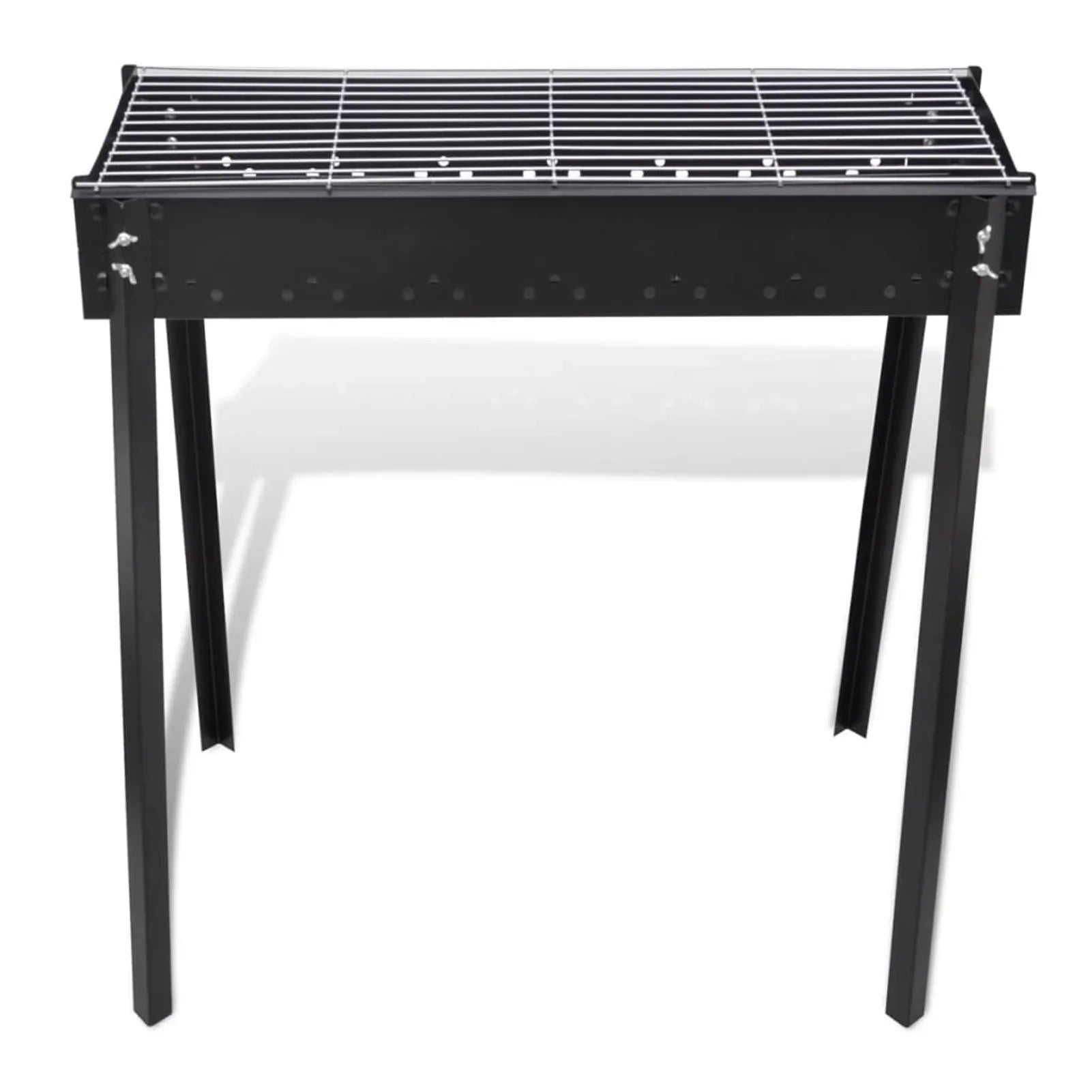 Anself Charcoal  Stand Steel Barbecue Grill Black for Camping Cooking, Grilling, Smoking, Picnic, Hiking, Party, Garden, Patio 29.5 x 18.5 x 30 Inches (L x W x H)