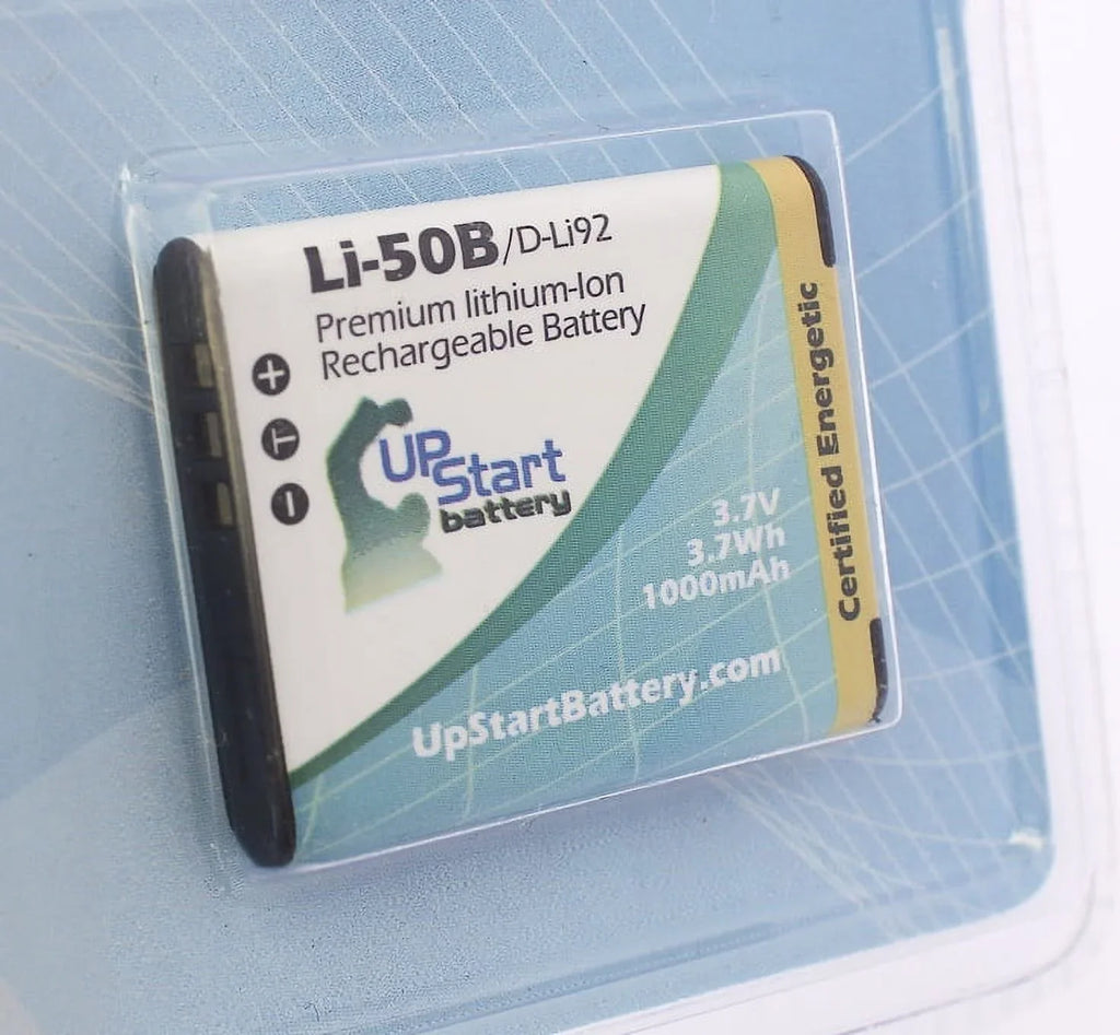 2x Pack - UpStart Battery Olympus Tough -610 Battery - Replacement for Olympus -50B Digital Camera Battery (1000mAh, 3.7V, Lithium-Ion)