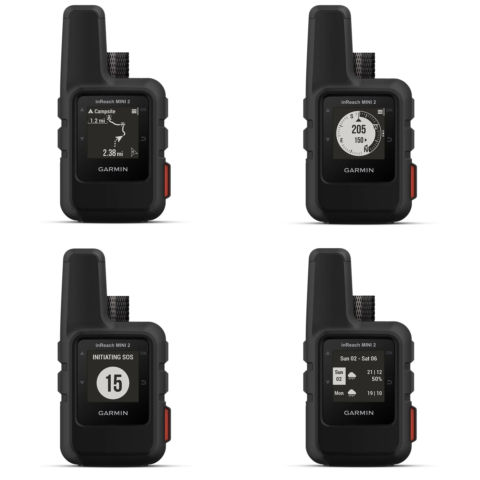 Garmin inReach Mini 2 Satellite Communicator (Black) with Power Adapters