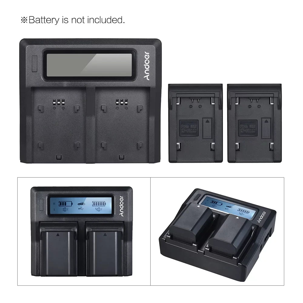 Andoer -FZ100 Dual Channel  Battery Replacement for Sony A7III A9 A7RIII A7SIII