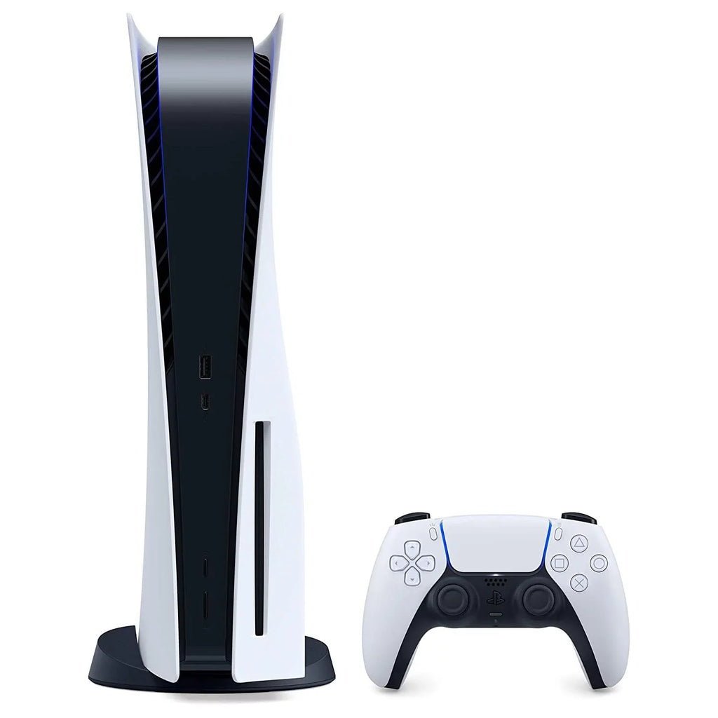 Sony Playstation 5 Disc Version (Sony PS5 Disc) with White Extra Controller,  The Show 21 and Microfiber Cleaning Cloth Bundle