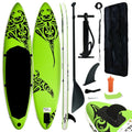 Carevas Inflatable Paddleboard Set 144.1"x29.9"x5.9" Green