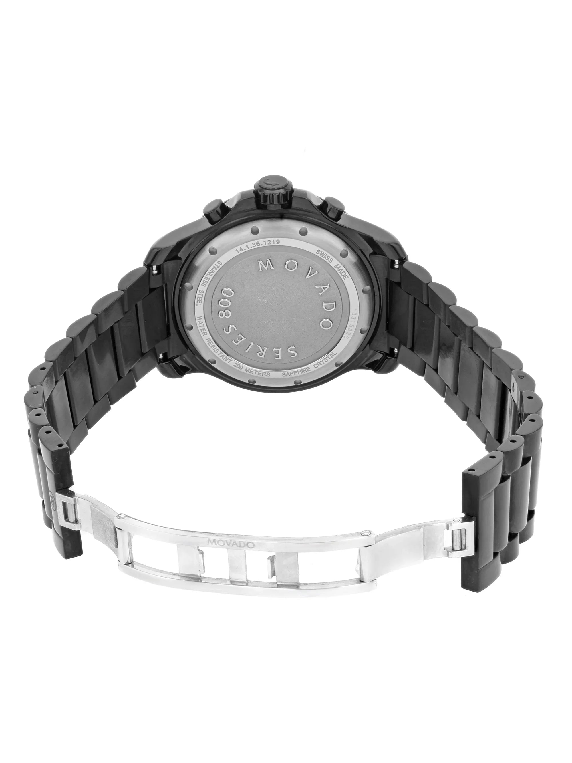 Pre-Owned Movado Series 800 Black  Coated Steel Quartz Watch 2600119 (Good)