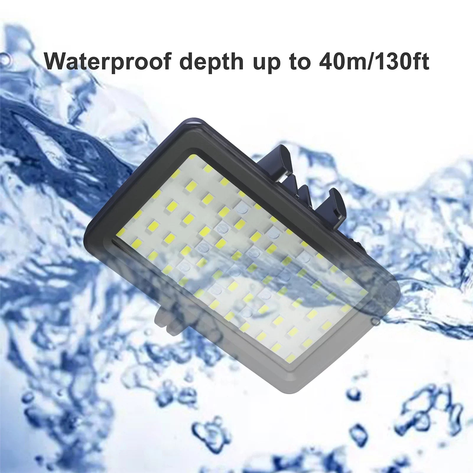 Tomshoo -20 Waterproof  Fill Video 8 Modes CRI95+ Dimmable IPX8 Underwater 40M Built-in Rechargeable Battery for Diving Snorkeling Underwater Photography Video Replacement for