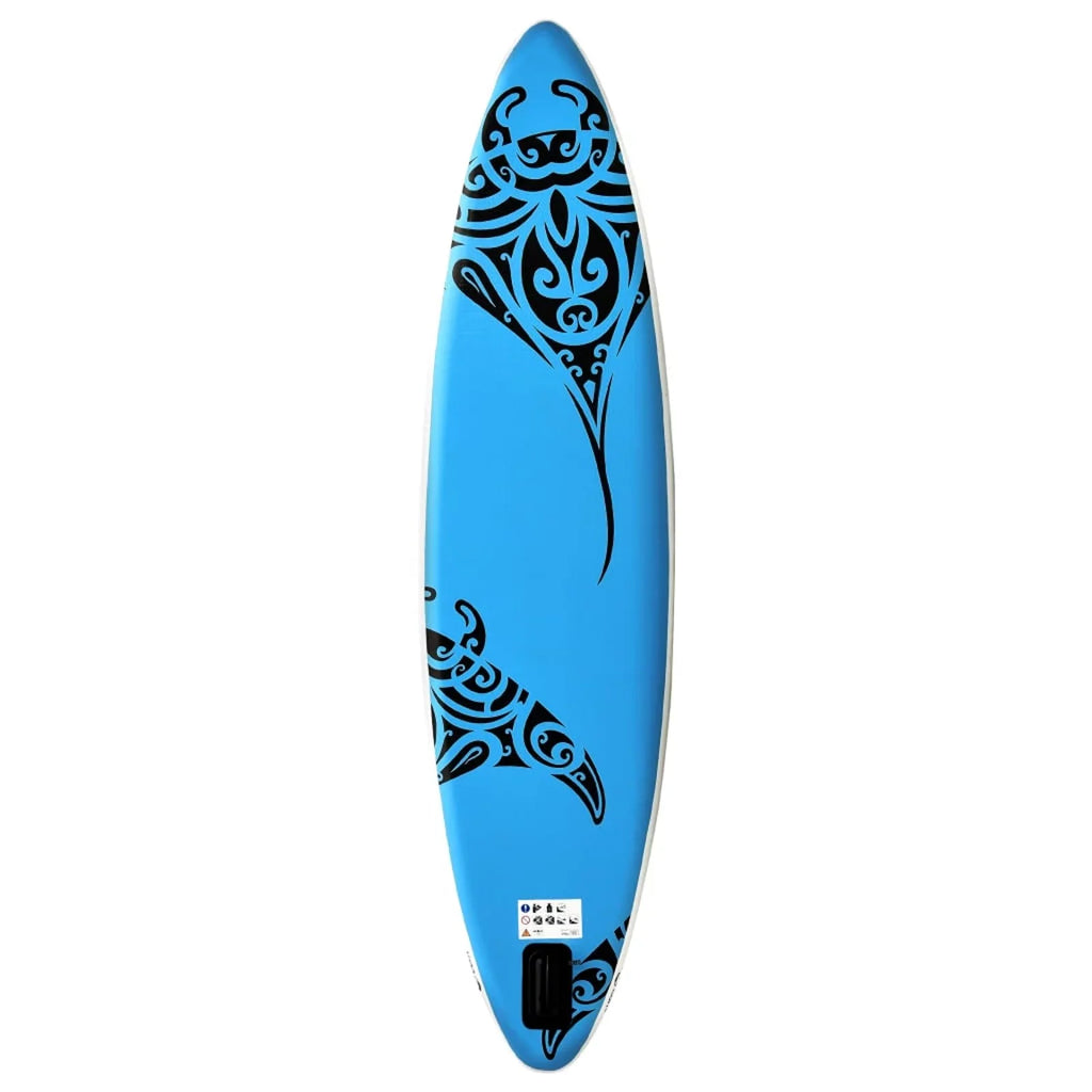 Inflatable Paddleboard Set 126"x29.9"x5.9" Blue