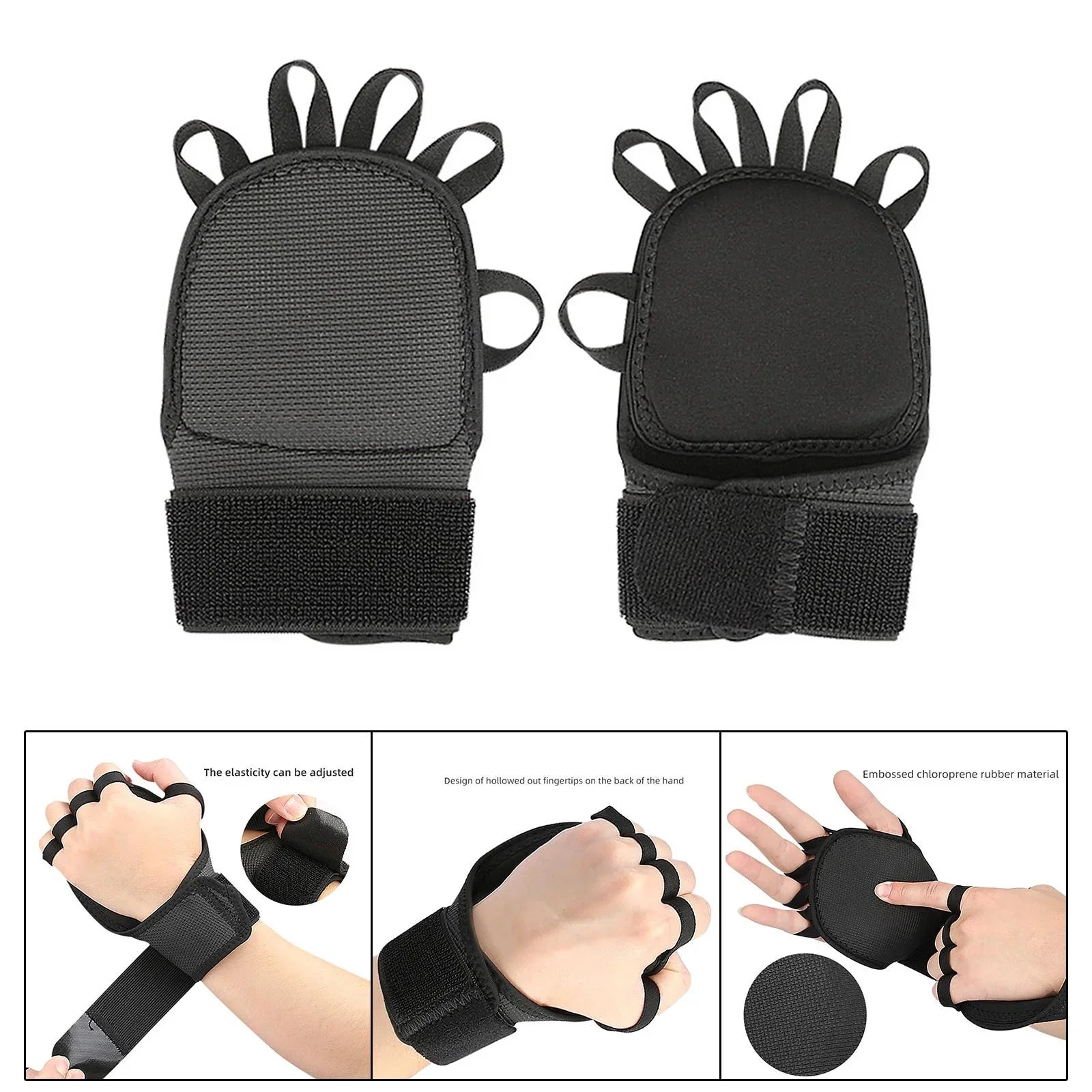 Tnarru 5xGymnastics Hand Grips Power Lifting Grips for Shrugs Deadlifting Kettlebells