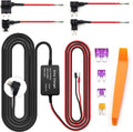 Dash Cam Hardwire Kit,12ft ro  Hardwiring Kit Fuse for Dashcam,Car Charger 12V-24V to 5V Camera Charger