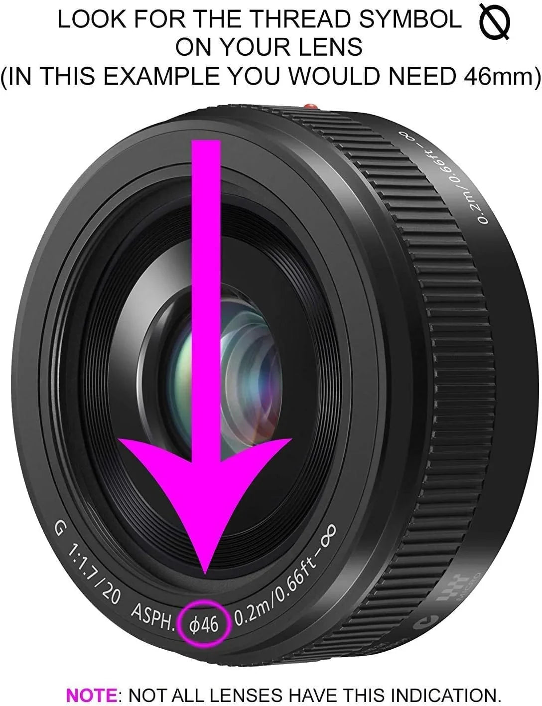3.5X High Definition Telephoto Lens Compatible with Olympus Pen E-PL7 (Only for Lenses with 49, 52, 55, 58, 62 & 67mm Filter Threads)