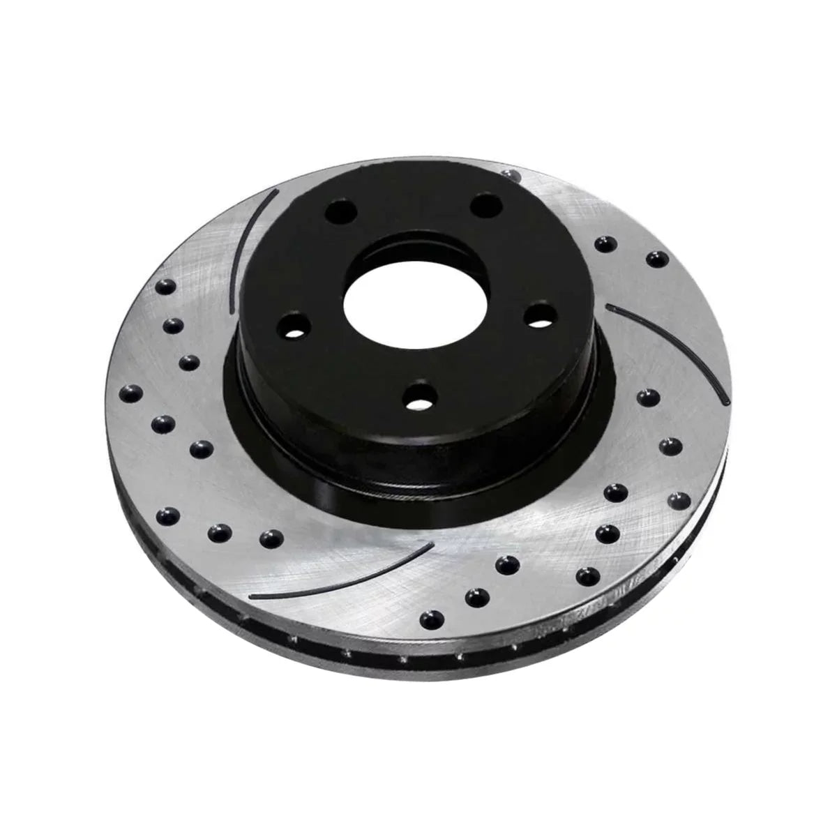 AutoShack Front and Rear Drilled Slotted Brake Rotors Black Set of 4 Replacement for Chrysler 200 Sebring 2007-2017 Jeep Patriot Compass 2007-2012 Dodge Caliber 2008-2014 Avenger V6  PR63040PR63038