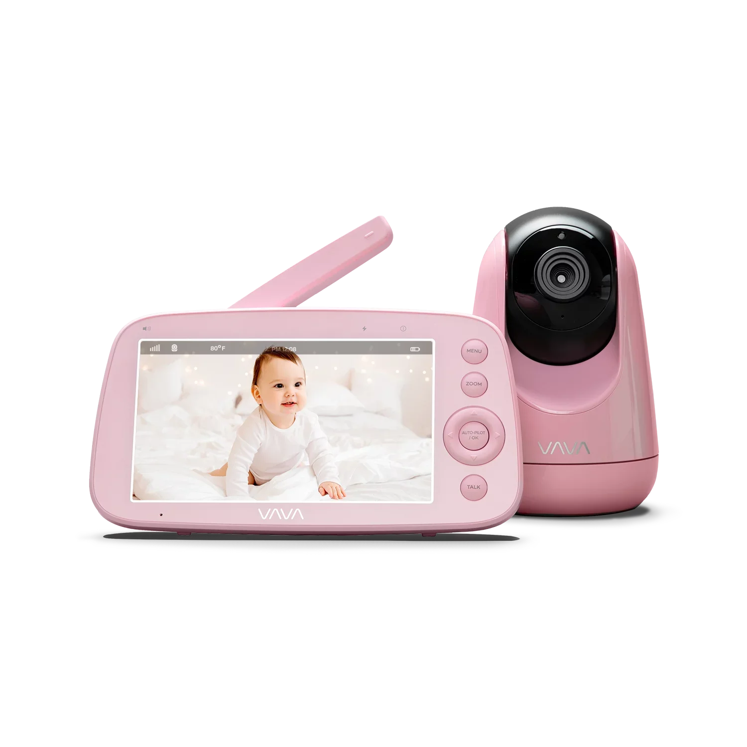 Video Baby Monitor, 5" 720P Handheld Screen and 2-Way Audio, Infrared Night Vision, Pink