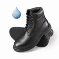 Genuine Grip  Womens Slip-Resistant Waterproof 6 in. Soft Toe Wide Work Boot  Black - Size 8.5