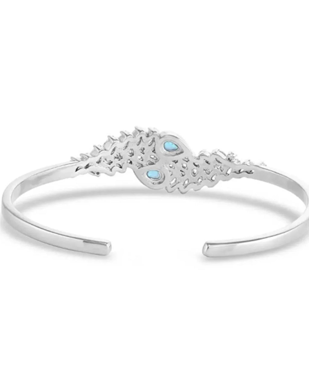 Montana Silversmiths Women's Mystic Falls Opal Crystal Cuff Bracelet Silver One Size