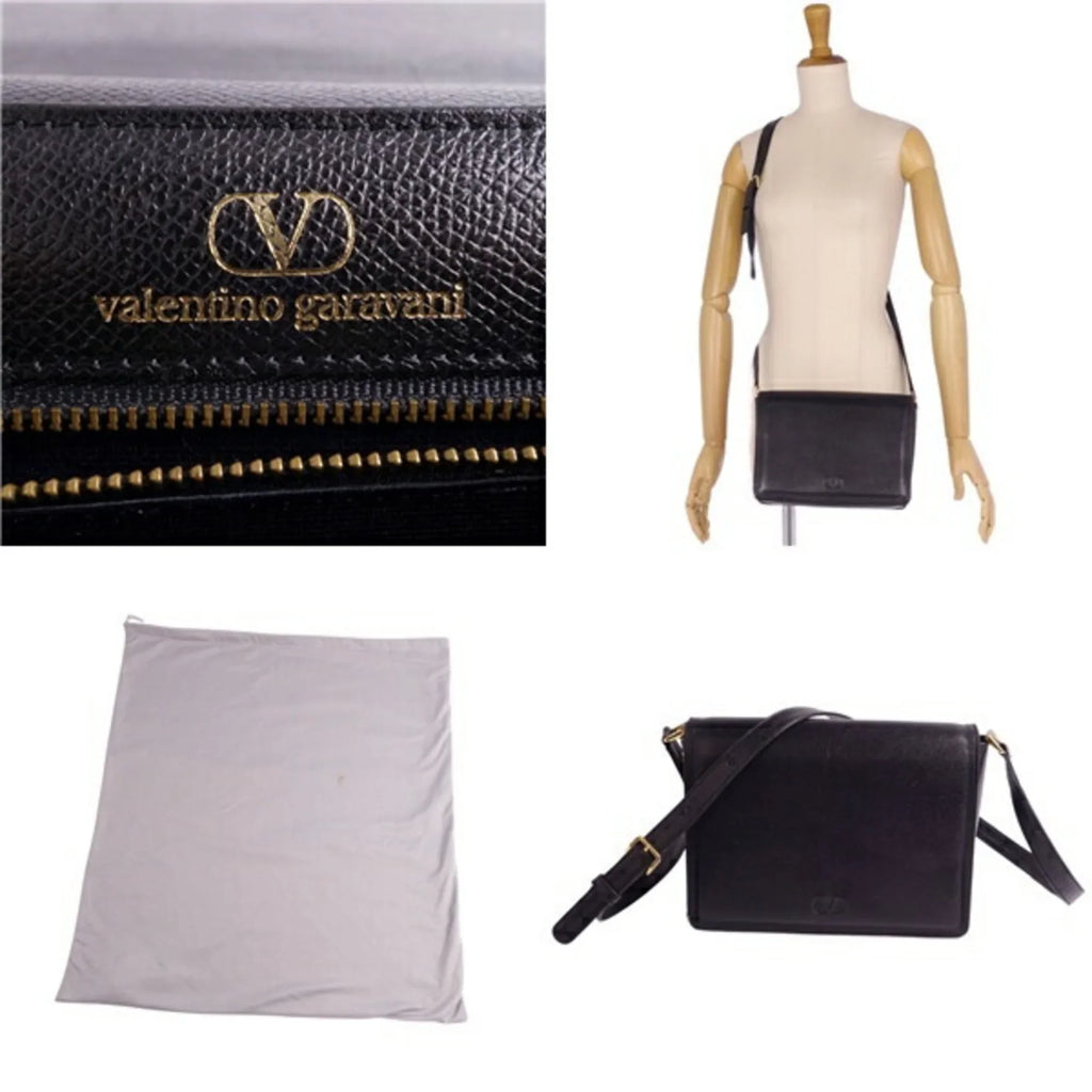 Pre-Owned Valentino Garavani bag shoulder pattern calf leather ladies black (Good)