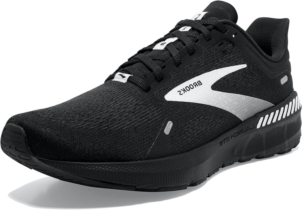 Brooks Men s Launch  9 Supportive Running Shoe 10 Black/White