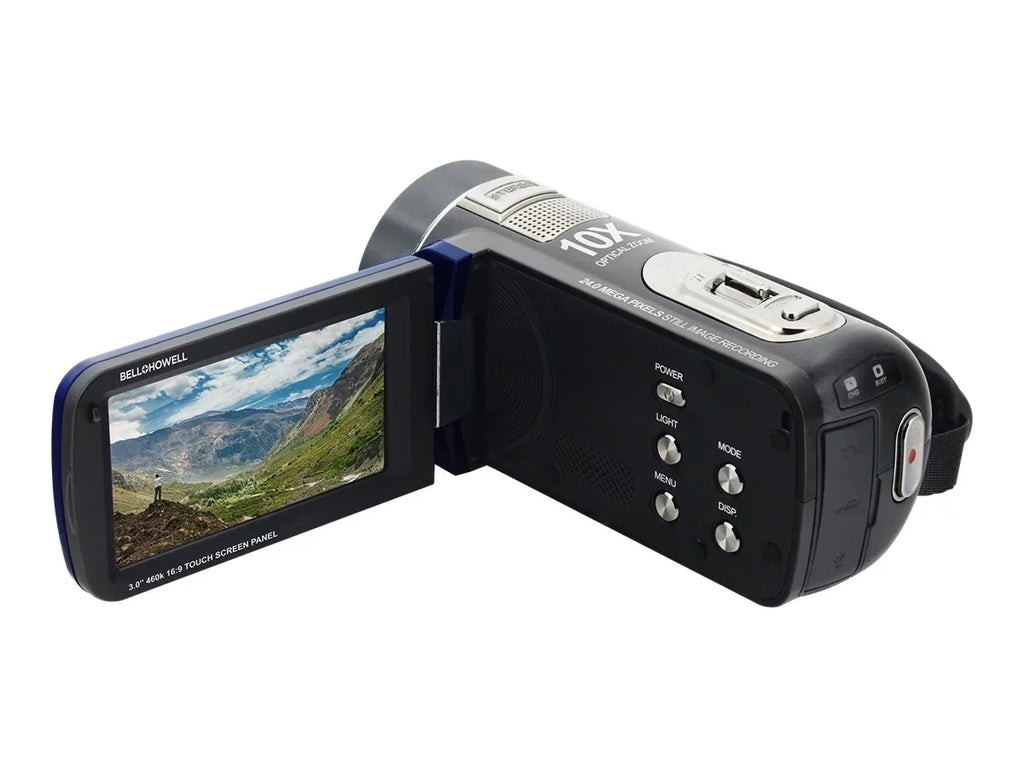 Bell + Howell DV20HDZ - Camcorder - 1080p / 30 fps - 24.0  - 10x optical zoom - flash card - blue
