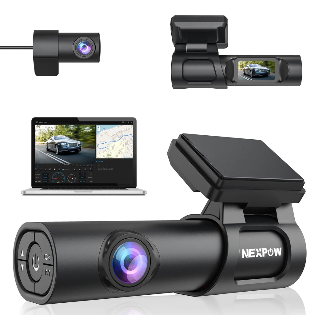 Dash Cam, 4K Dash Cam Front and Rear with Built-in , Car Camera with 1.47"  Screen, Night Vision, 170° Wide Angle, Super Capacitor, , 24H Parking Mode, Support 128GB Max