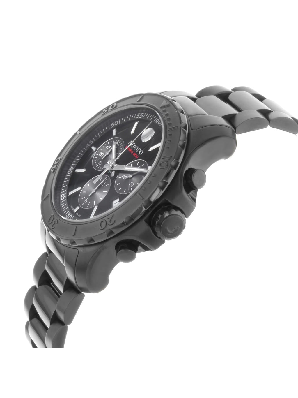 Pre-Owned Movado Series 800 Black  Coated Steel Quartz Watch 2600119 (Good)