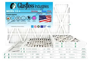 Glasfloss 10x30x1 -  13 -Qty:4 - Furnace Air Filter - Made in  (Actual Size: 9.5 x 29.5x7/8 inch)
