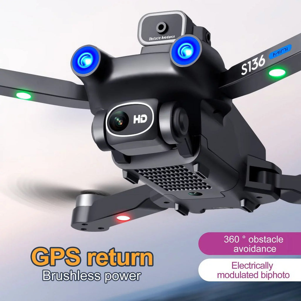 S136 remote control brushless   to avoid obstacles in all directions, and high-definition 4K electric adjustment camera to take aerial photos of aircraft