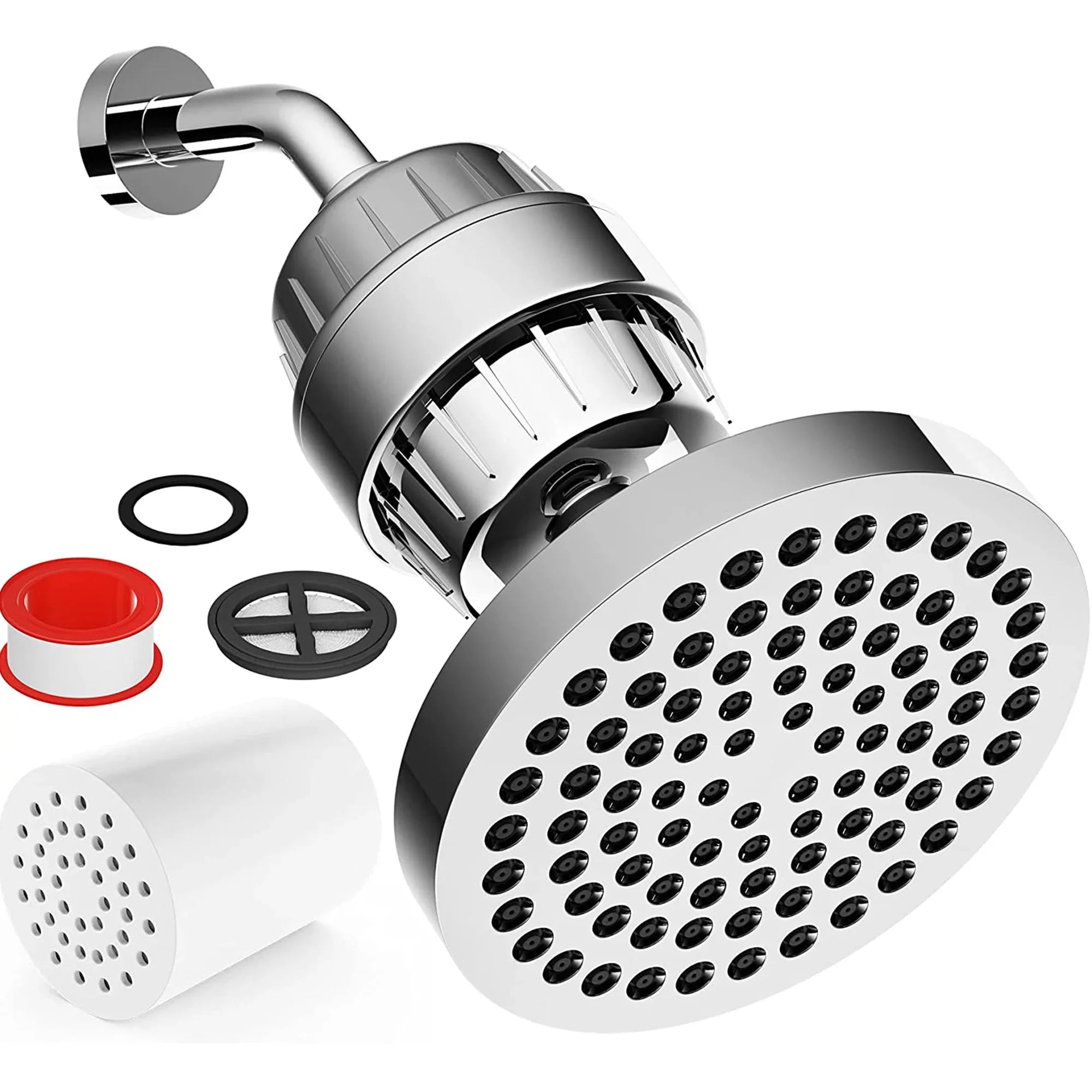 Exclusive Home Goods Rainfall Shower Head & Showerhead Filter System for Hard Water