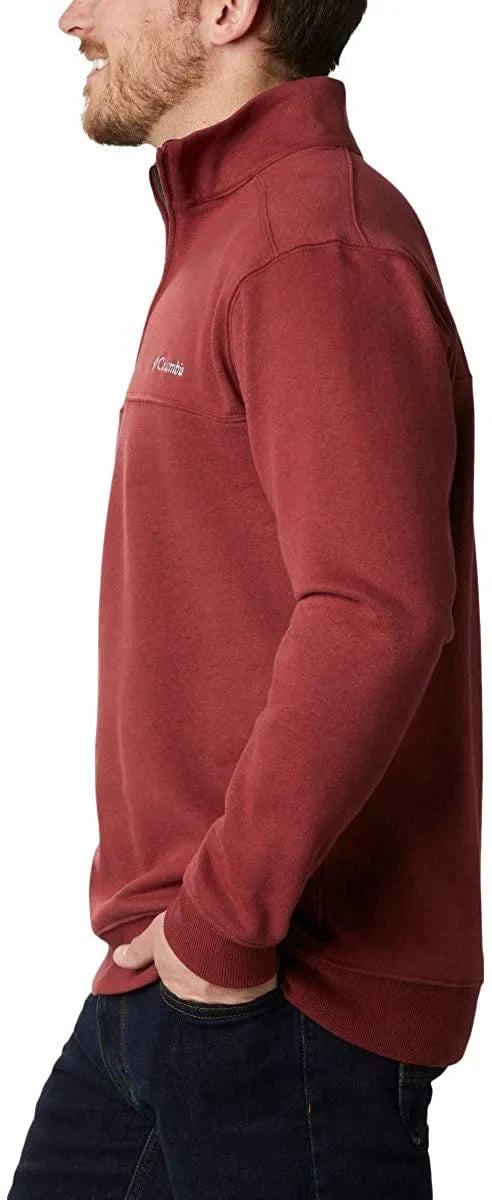 Columbia Men's Hart Mountain  Half Zip, Red Jasper, Large