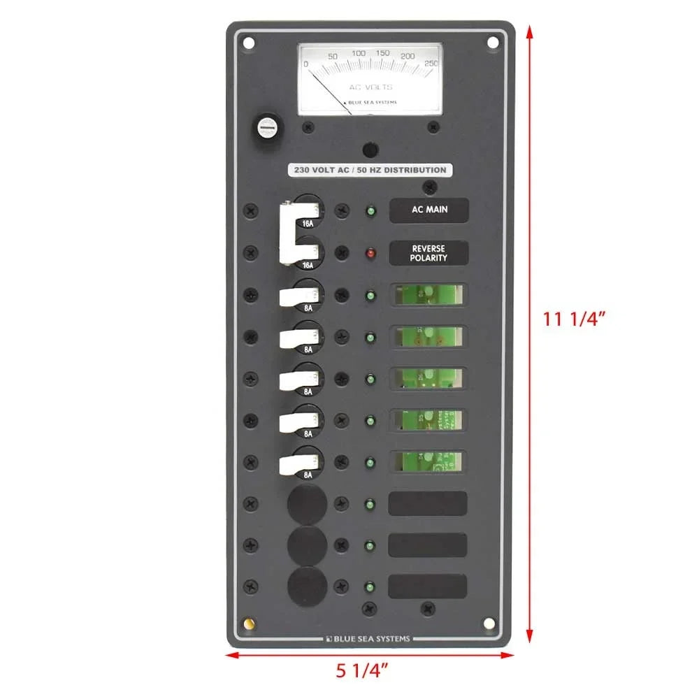 Blue Sea Boat Power Distribution Panel 8588 | 230VAC Main