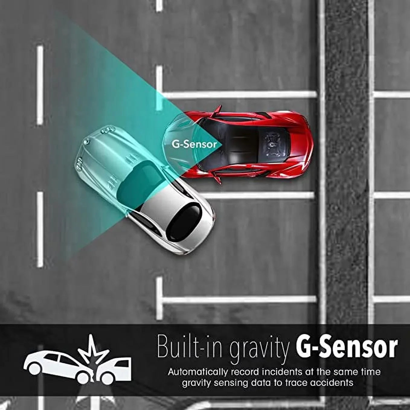 Pyle Dash Cam Rearview  Monitor 1.5” Digital Screen Rear View Dual Camera Video Recording System