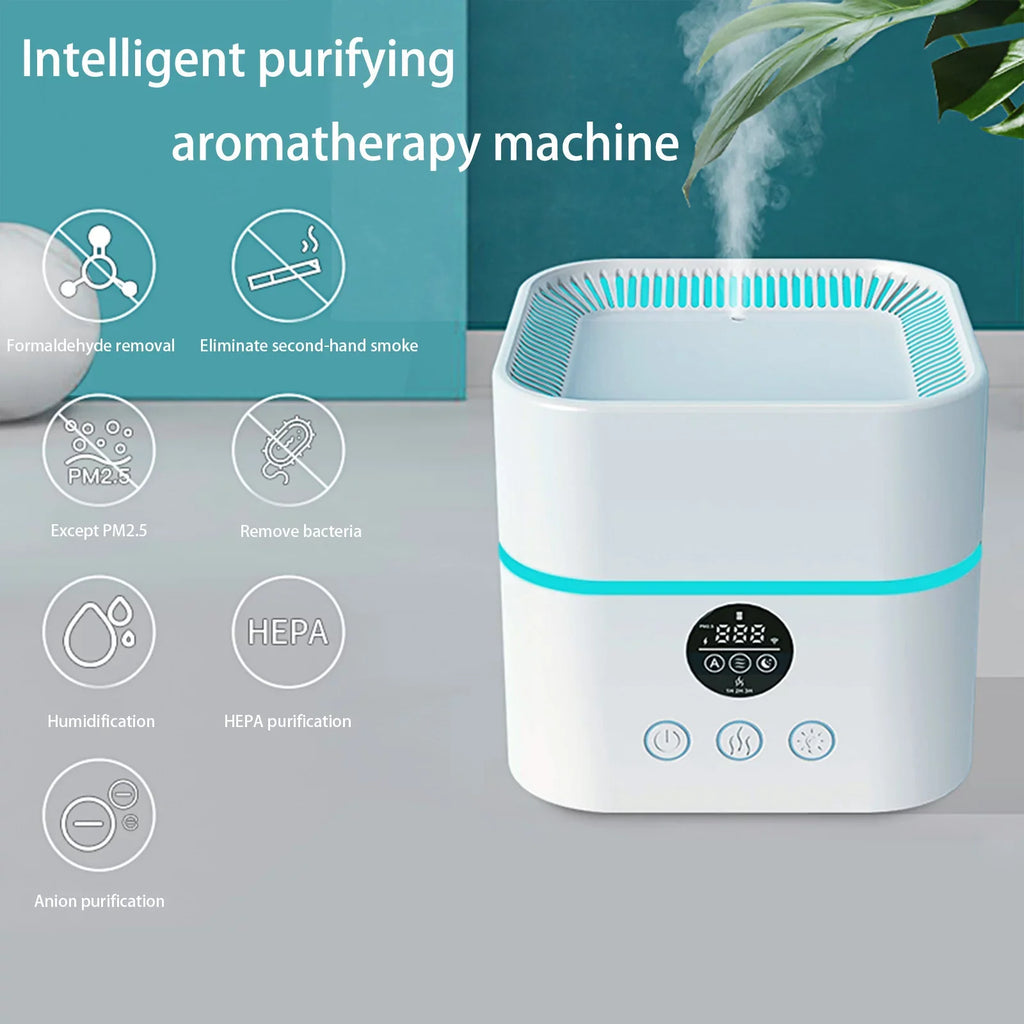 Purifier For Home Bedroom Portable Purifier Desktop  Cleaner | Humidifier | Aroma Diffuser With Color Night Light Humidifiers For Home Small Humidifier
