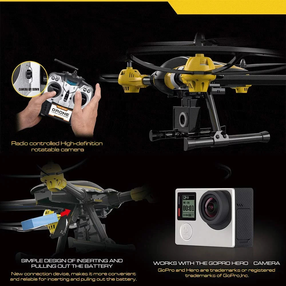 K70C High Hold Sky Warrior 2.4G 4CH 6 Axis Gyro 3D Flip Headless Mode 2.0MP Camera  Quadcopter