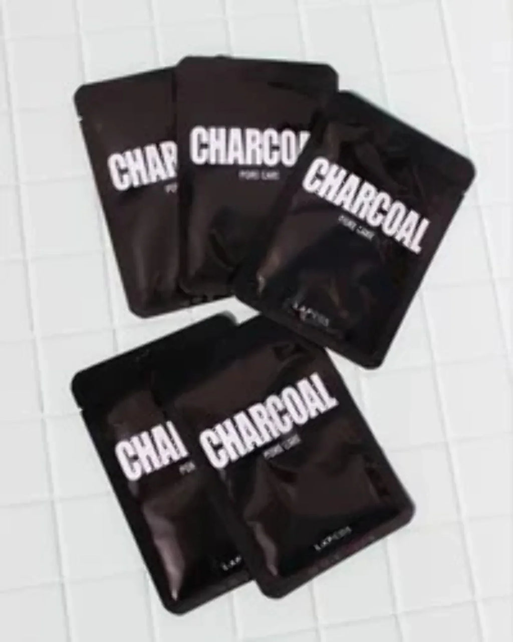 Charcoal Sheet Mask, Daily Face Mask with Salicylic Acid and Tea Tree Oil to Detoxify and Tighten Skin, 5-Pack