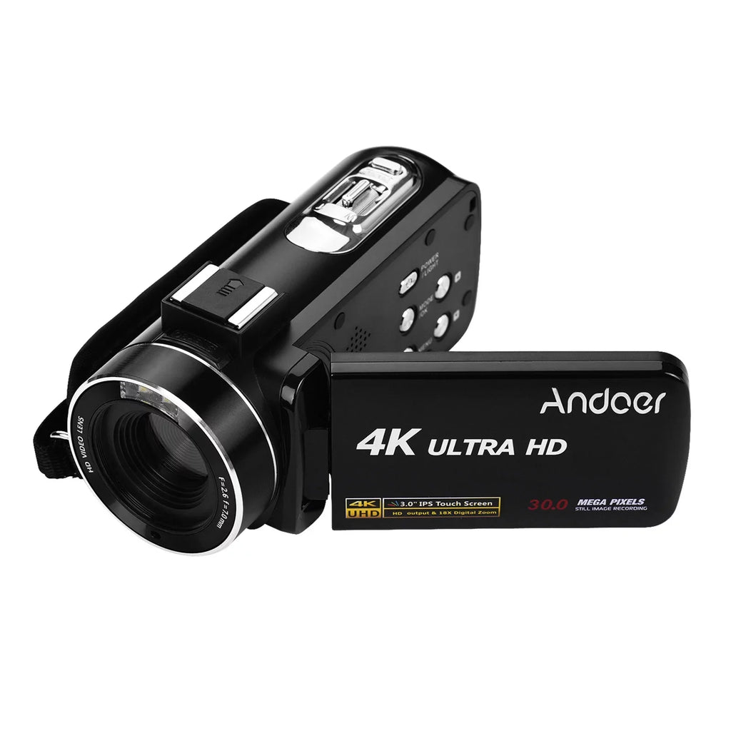 Andoer-2 Video Camera,Inch  Monitor  Monitor Burst 3.0 Inch  Monitor Burst Function  Professional Video 4K  Handheld Camera 3.0 Inch Video Camera