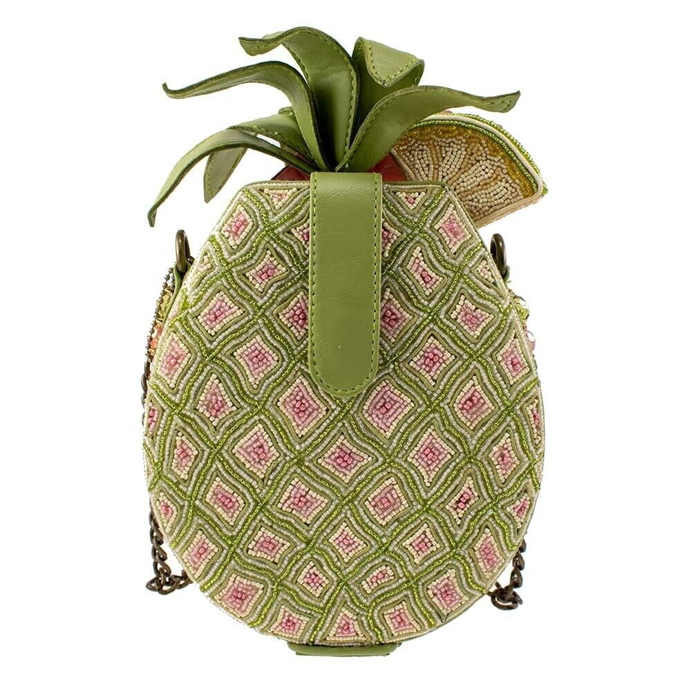 Mary Frances Pineapple Island Beaded Crossbody Novelty Handbag Bag Multi New