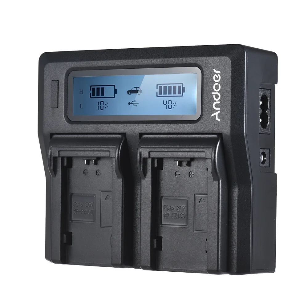 Andoer -FZ100 Dual Channel  Battery Replacement for Sony A7III A9 A7RIII A7SIII