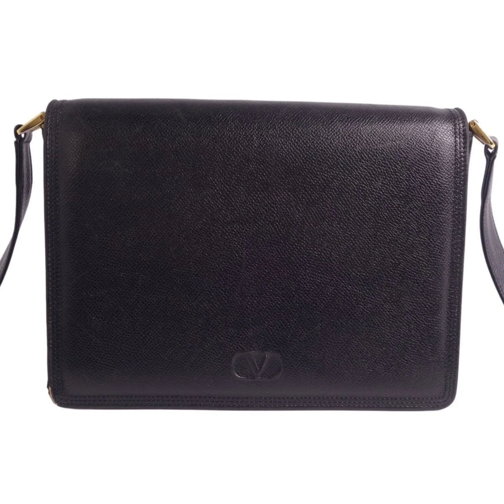 Pre-Owned Valentino Garavani bag shoulder pattern calf leather ladies black (Good)