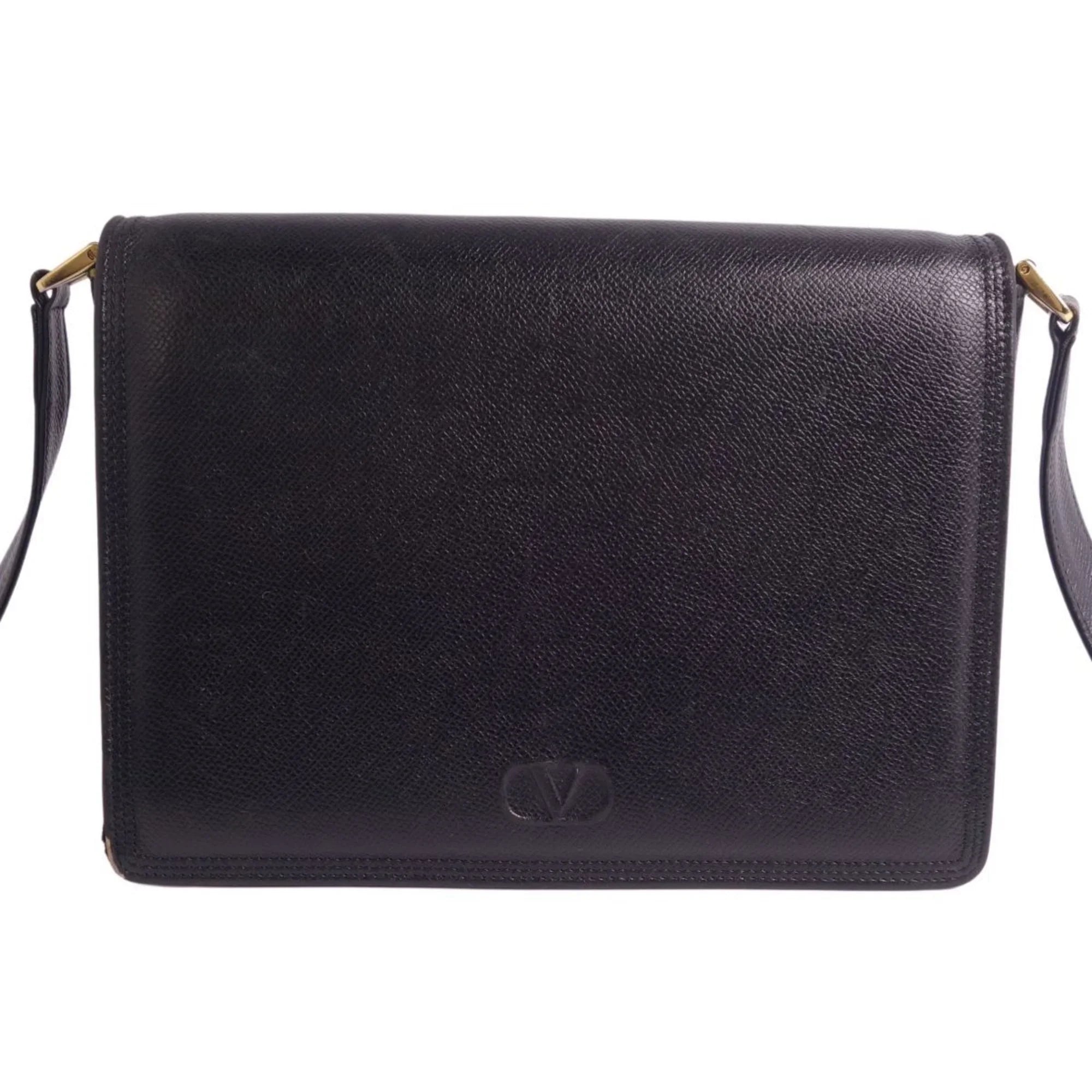 Pre-Owned Valentino Garavani bag shoulder pattern calf leather ladies black (Good)
