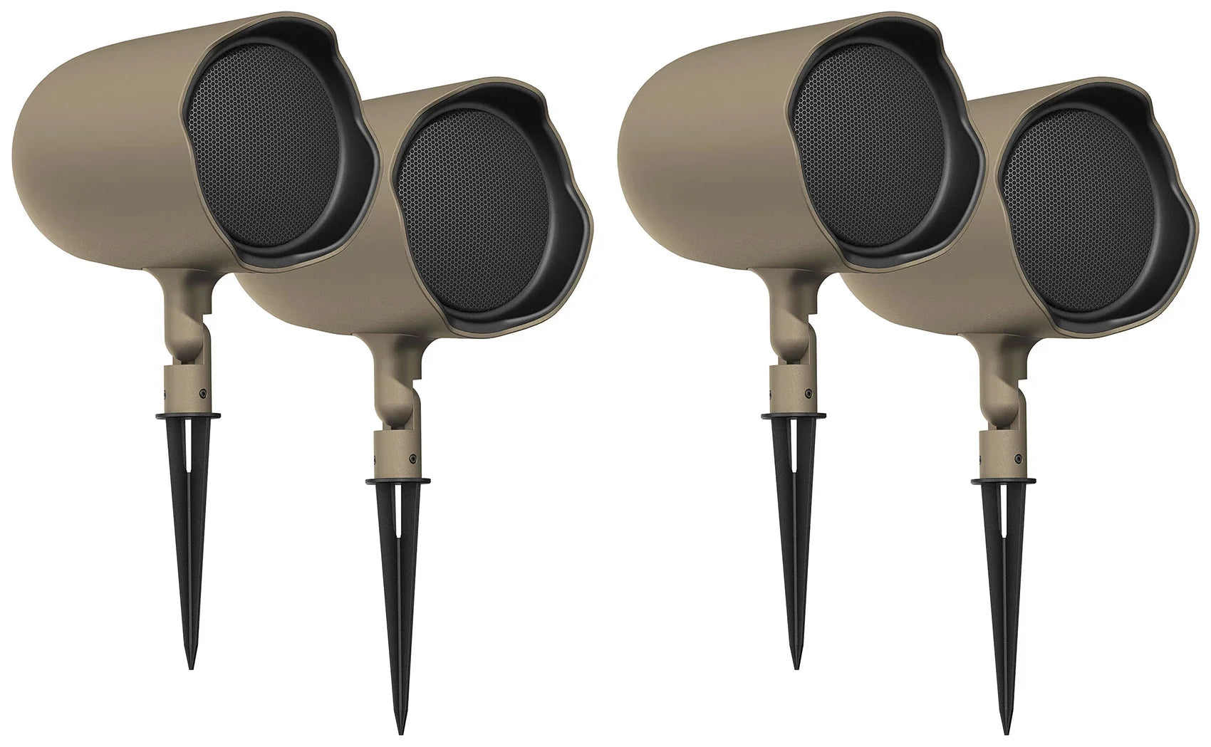 4  GSF6- 6.5" Landscape Ground Stake/Wall Mount 70v Commercial Speakers+Amp