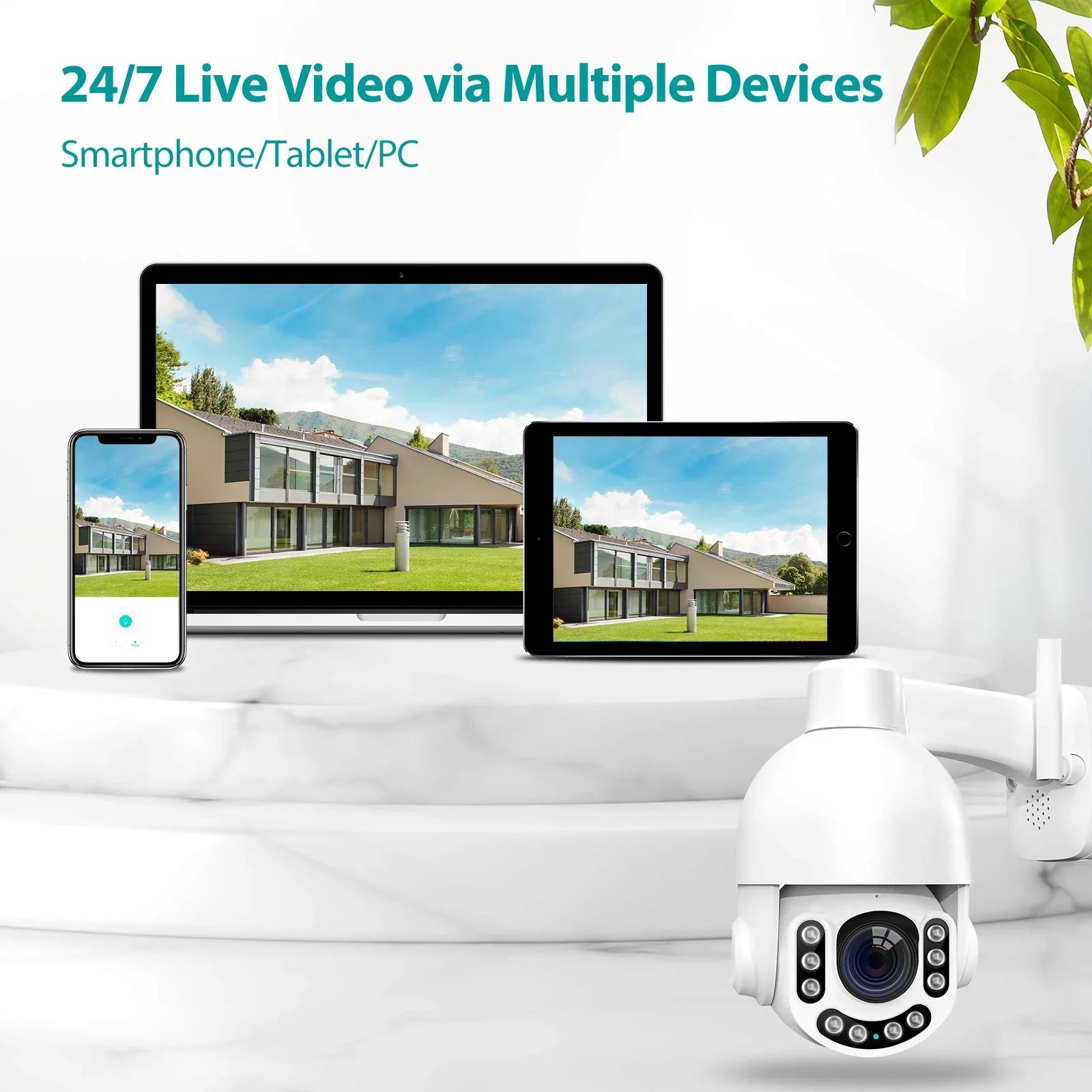 Netvue Outdoor Security Camera, 2K 3MP Home Surveillance Camera,  Security Camera with Wifi Connection