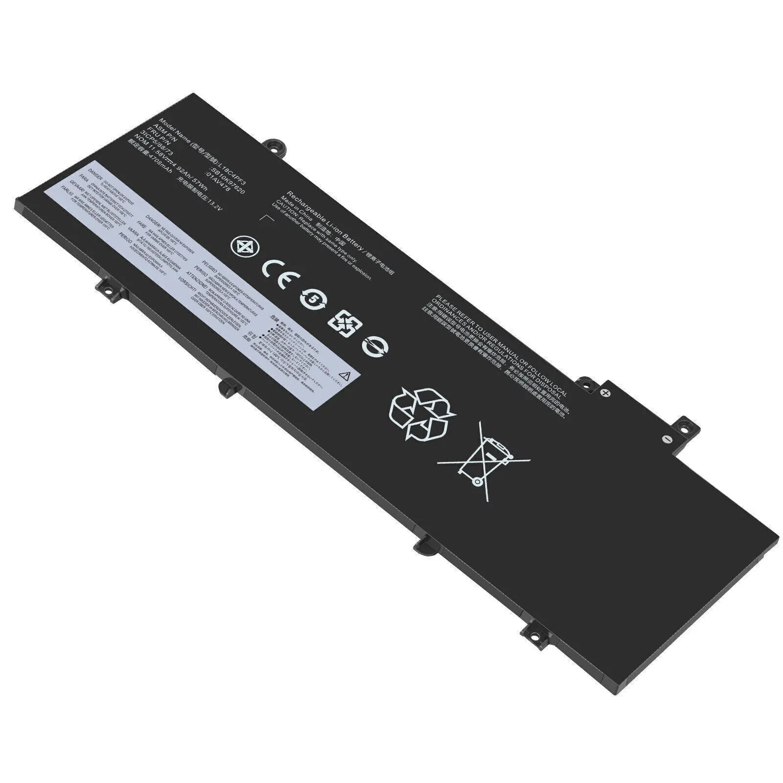 57Wh L17M3P72 Battery For Lenovo ThinkPad T480S 01AV478 SB10K97620 01AV479