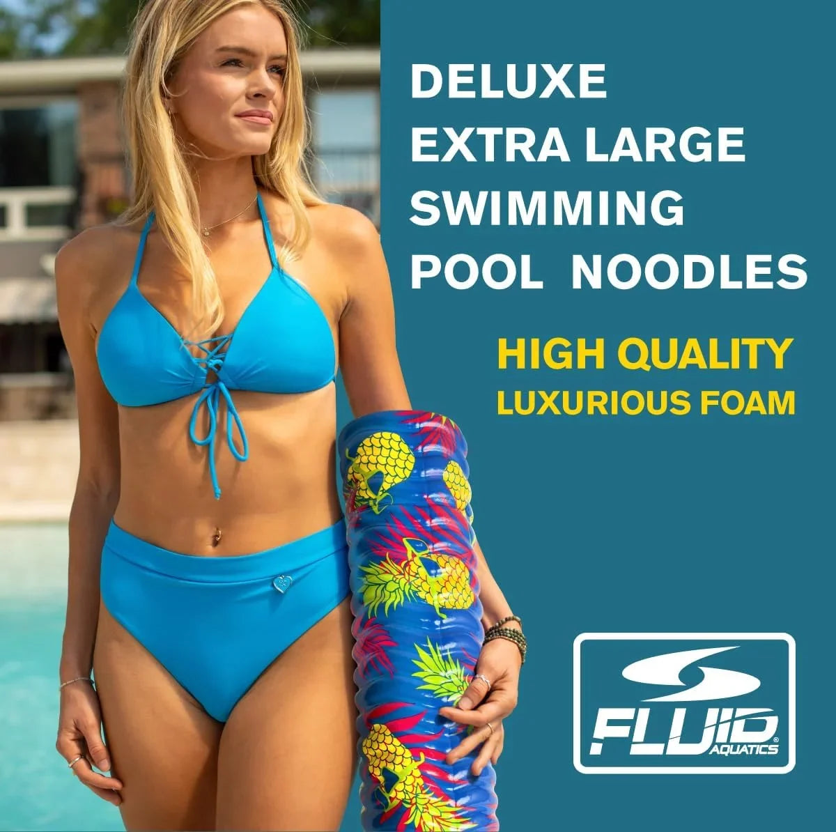 Fluid - Deluxe Swimming Pool Noodle - 2 Pack . Pool toy, Unisex,Teen