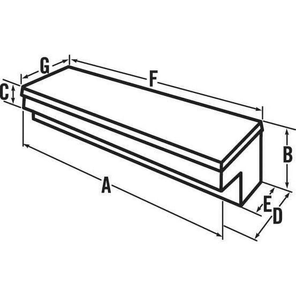 Crescent Jobox 58 1/2In Steel Innerside Truck Box White