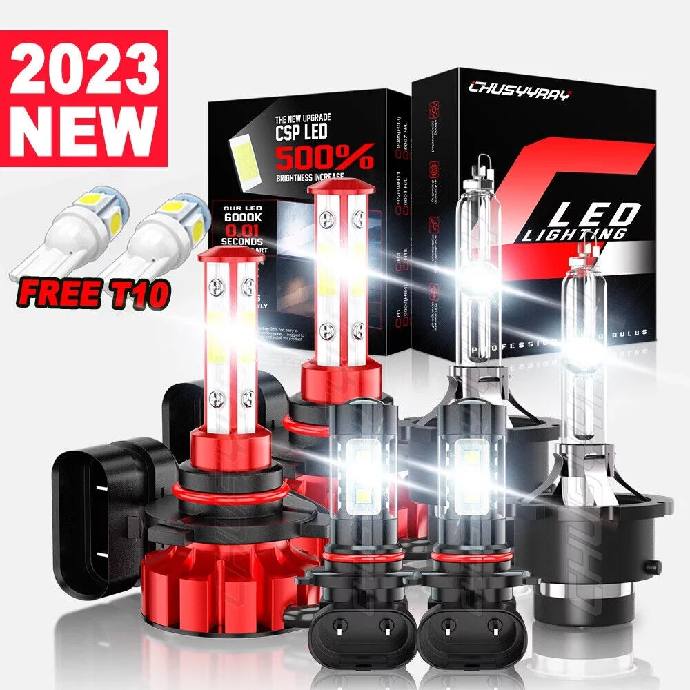 6pcs 9005 D4S   Headlight High&Low Beam + 9145 Fog Light Bulbs Kit For Lexus ES350 2007-12