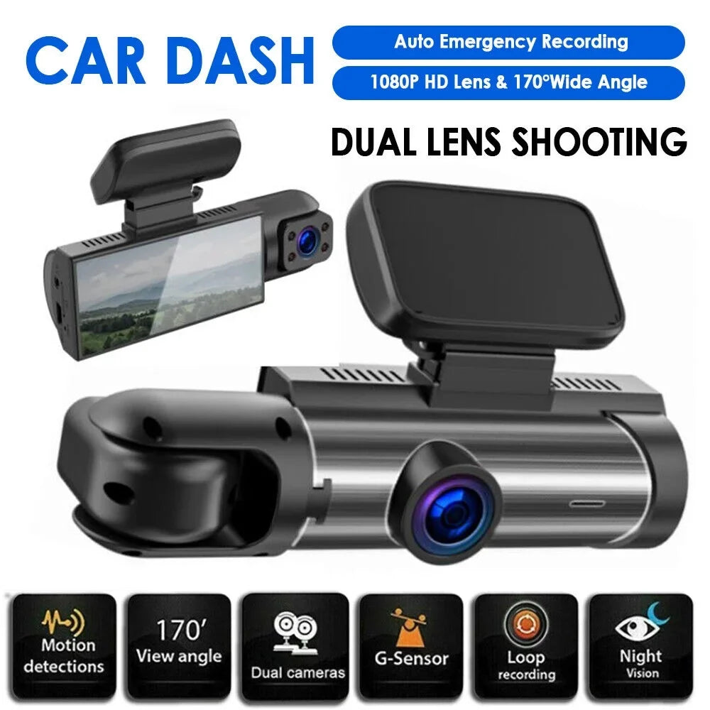 Vtin Car Dual Lens Dash Cam  1080P Video Recorder Camera G-sensor Parking Monitor