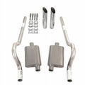 62-74 Mopar B Body Car 2.5" Dual Exhaust Kit 2 Chamber Rear Exit  Tip