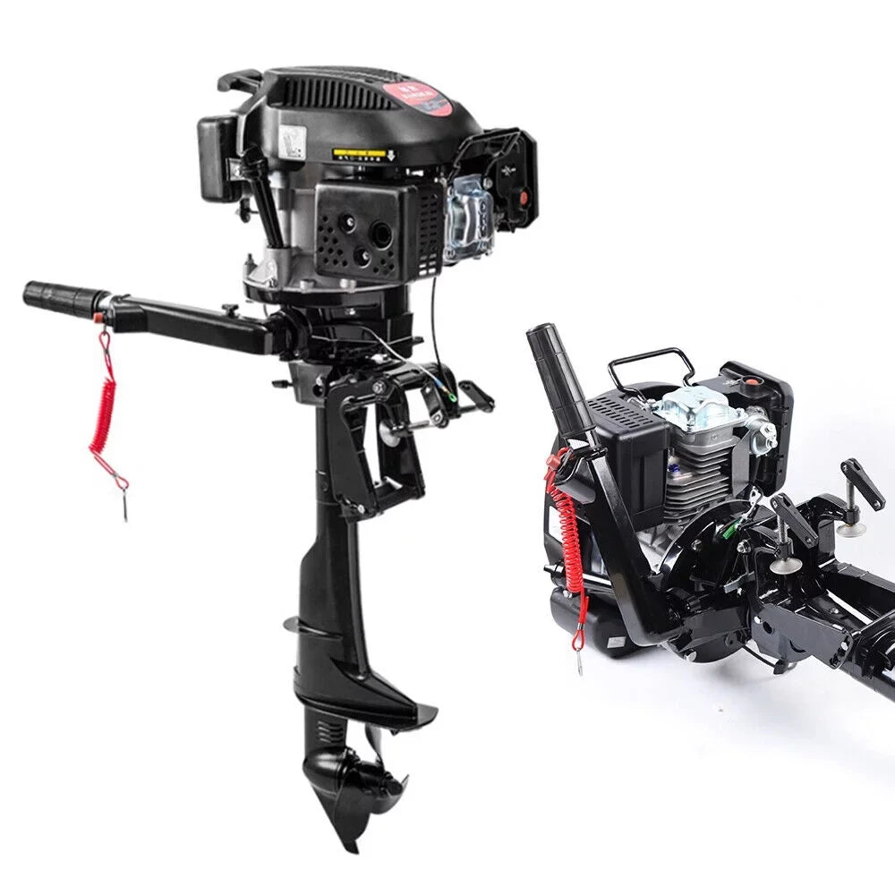 6  4-Stroke Heavy Duty Outboard Motor Fishing Boat Engine Air Cooling System