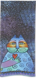 Laurel Burch Wishing Love Blue Silk/ Modal Scarf, 53" long