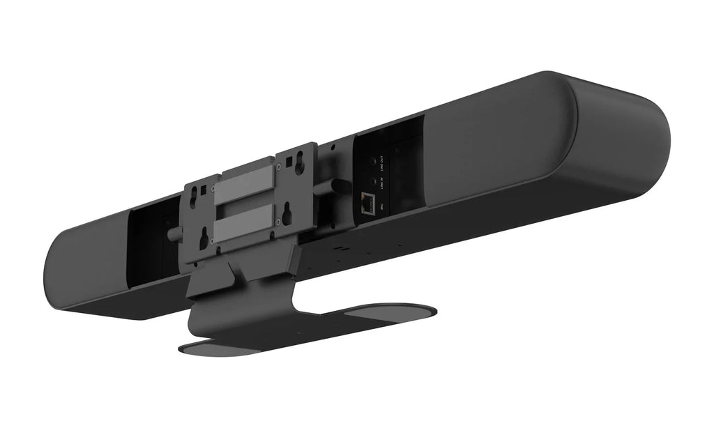 Intelligent 4K  All-In-One Auto Tracking Video Bar with /-C and 20W Speakers/6- Microphones (Black)