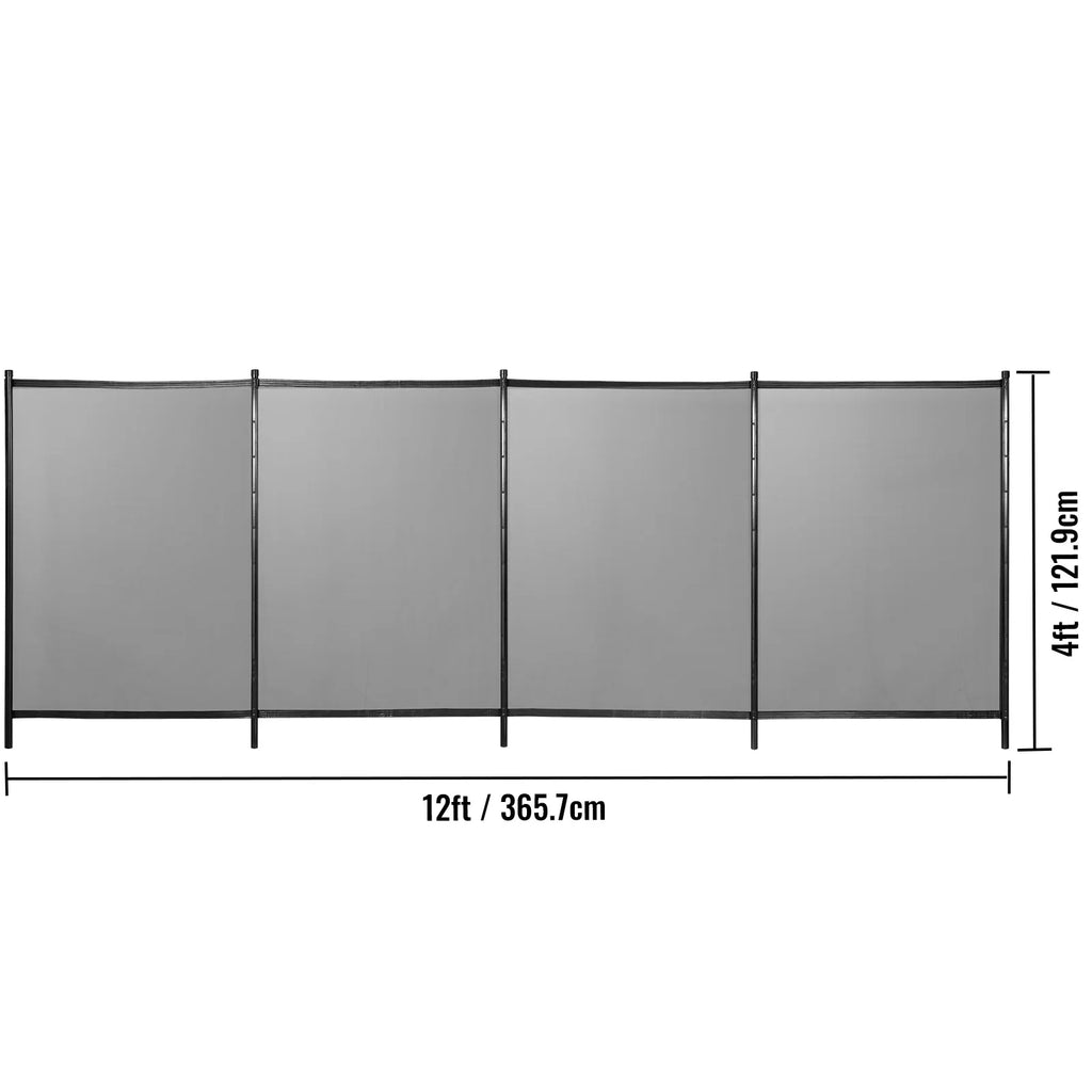 Pool Fencing Mesh, 4 x 12 ft Swimming Pool Fence, 1000D  Fabric Removable Pool Fence with Aluminum Poles and Foot Tubes, Breathable Pool Fences for Inground Pools for Security and Privacy