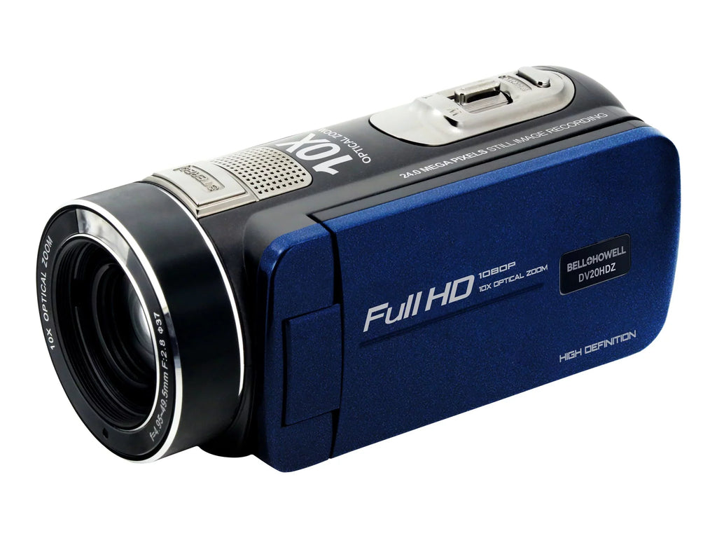 Bell + Howell DV20HDZ - Camcorder - 1080p / 30 fps - 24.0  - 10x optical zoom - flash card - blue